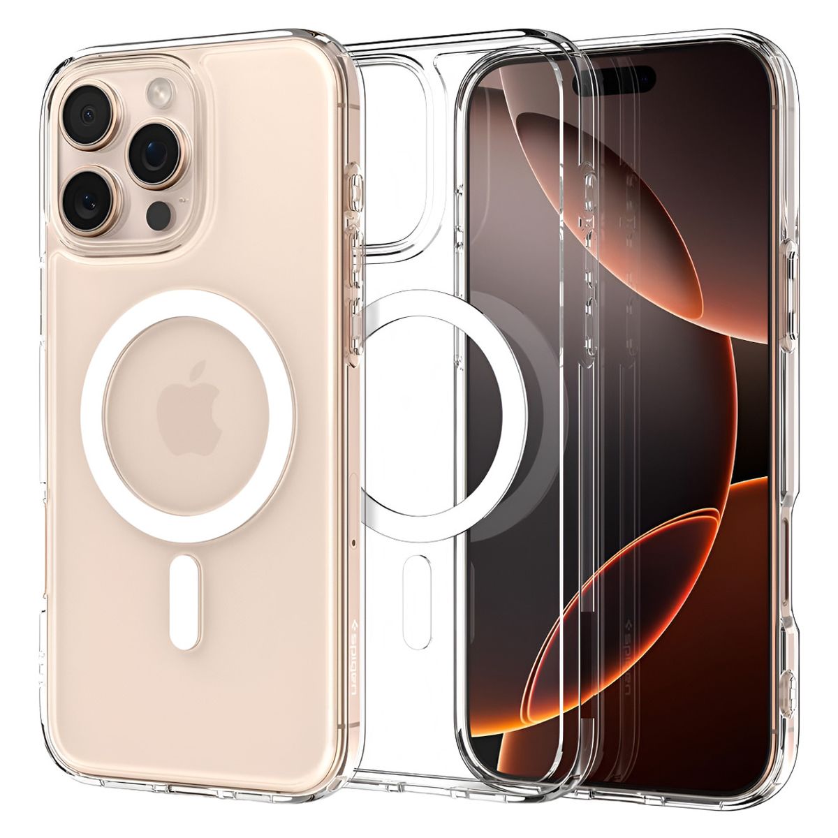 GENERICO - Carcasa Magnética Para iPhone 16 Pro Transparente Compatible Magsafe