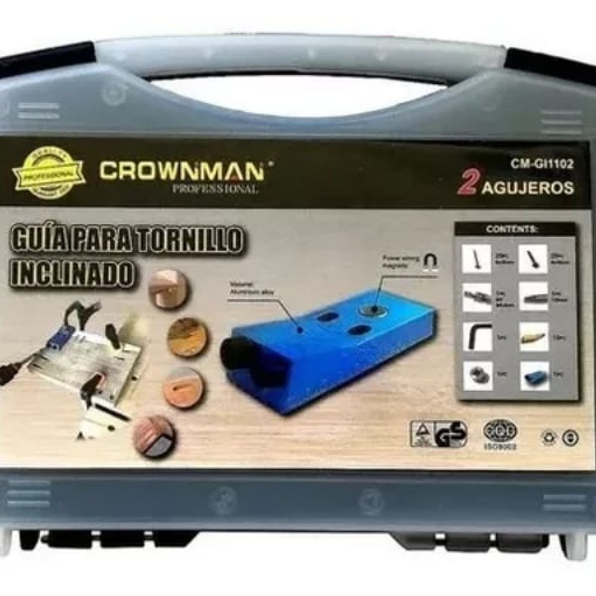 GENERICO - Guia para Tornillo Inclinado 2 Agujeros Crownman