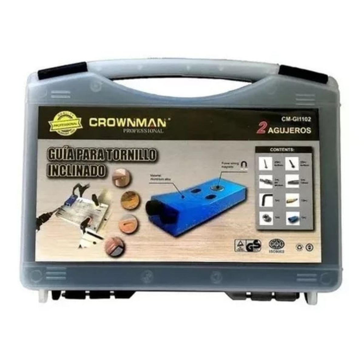 GENERICO - Guia para Tornillo Inclinado 2 Agujeros Crownman