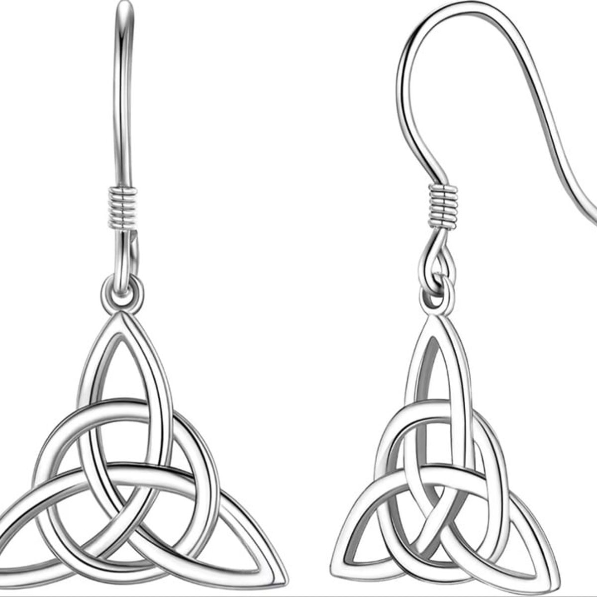 GENERICO - Aros pendiente nudo de bruja plata 925 joya juvenil mujer
