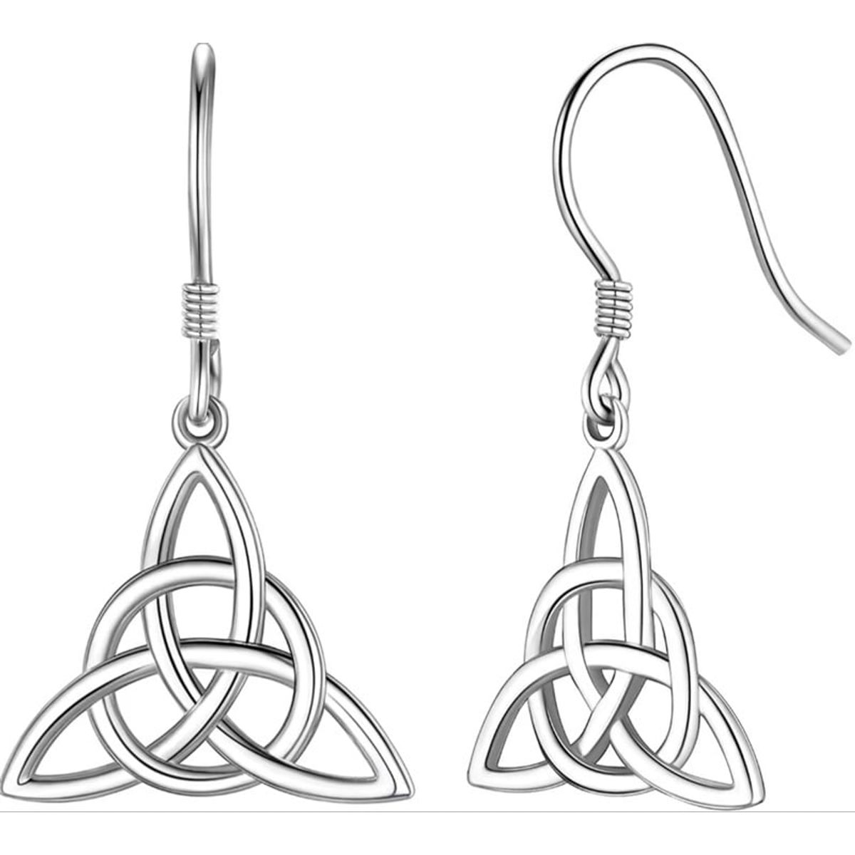 GENERICO - Aros pendiente nudo de bruja plata 925 joya juvenil mujer