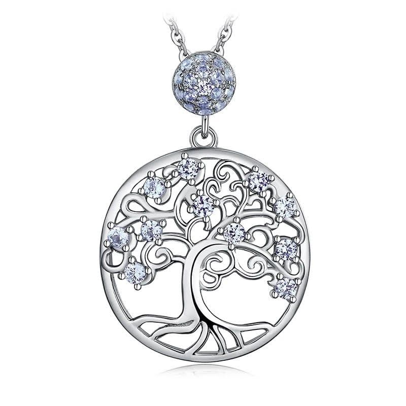 GENERICO - Collar plata 925 arbol de la vida joya mujer