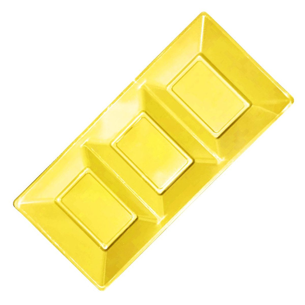 GENERICO - BANDEJA 3 ESPACIOS AMARILLO X3 UNI