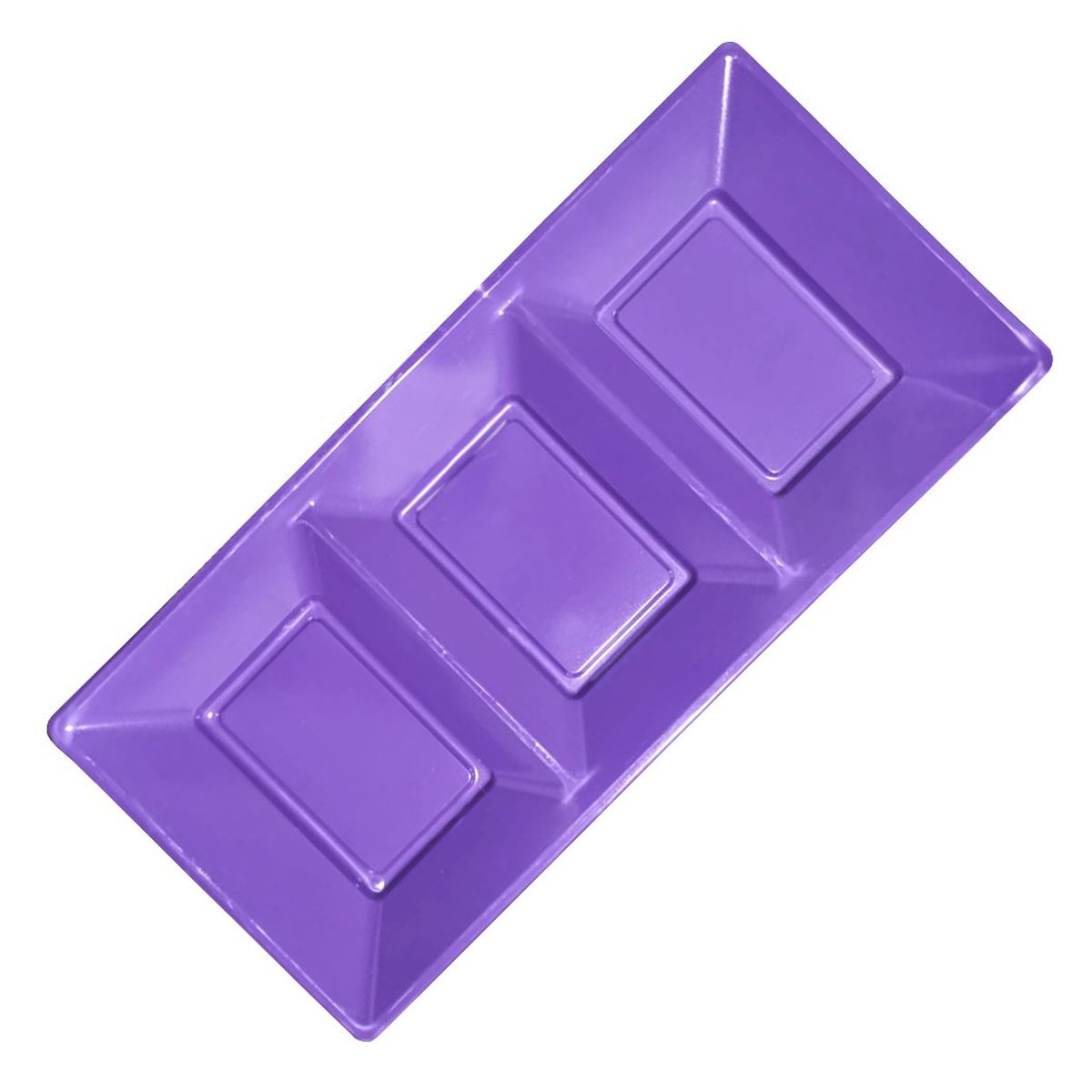 GENERICO - BANDEJA 3 ESPACIOS LILA X3 UNI