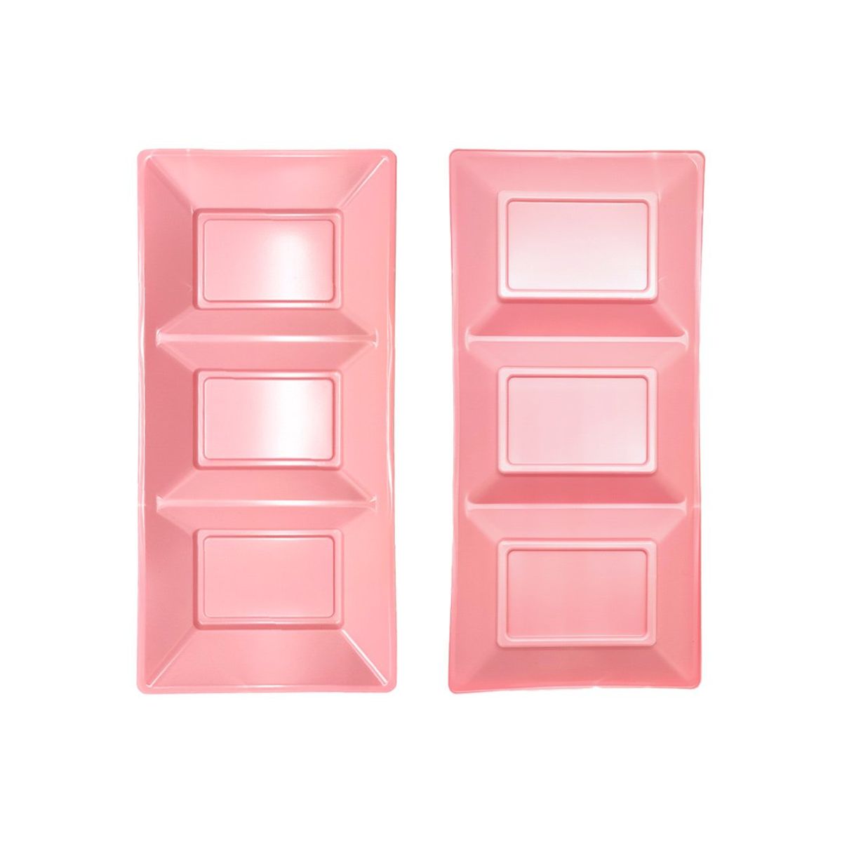 GENERICO - BANDEJA 3 ESPACIOS ROSADA X3 UNI