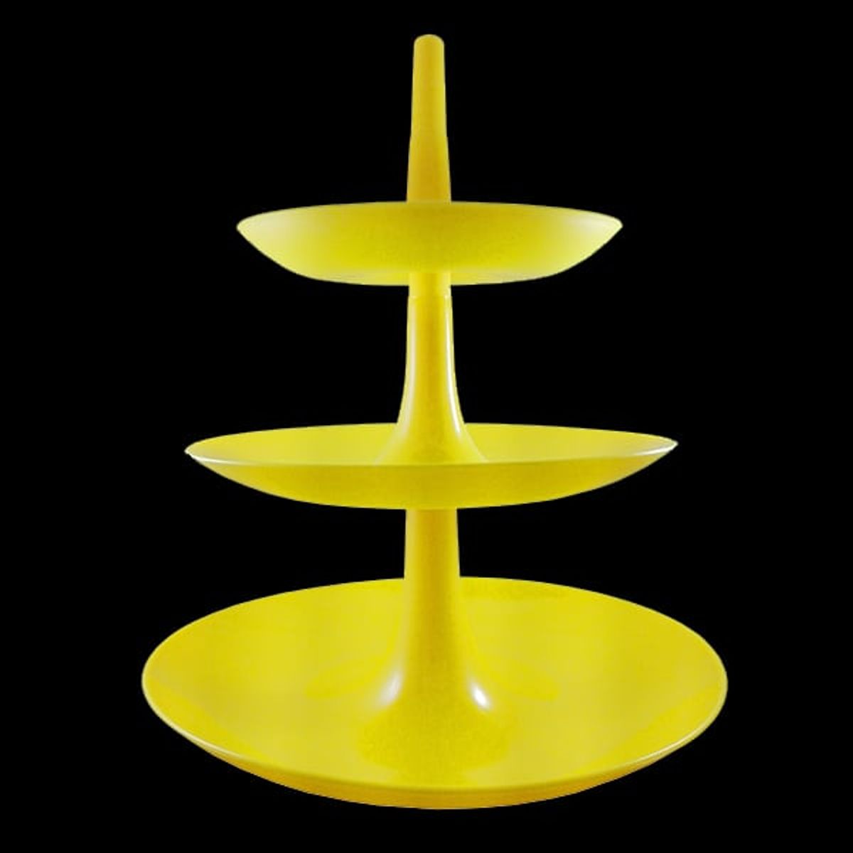 GENERICO - BANDEJA 3 PISO PLASTICO AMARILLO X1 UNI