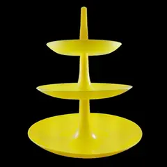 GENERICO - BANDEJA 3 PISO PLASTICO AMARILLO X1 UNI
