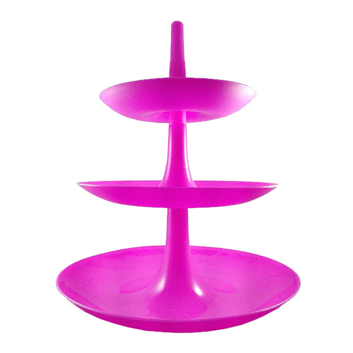 GENERICO - BANDEJA 3 PISO PLASTICO FUCSIA X1 UNI