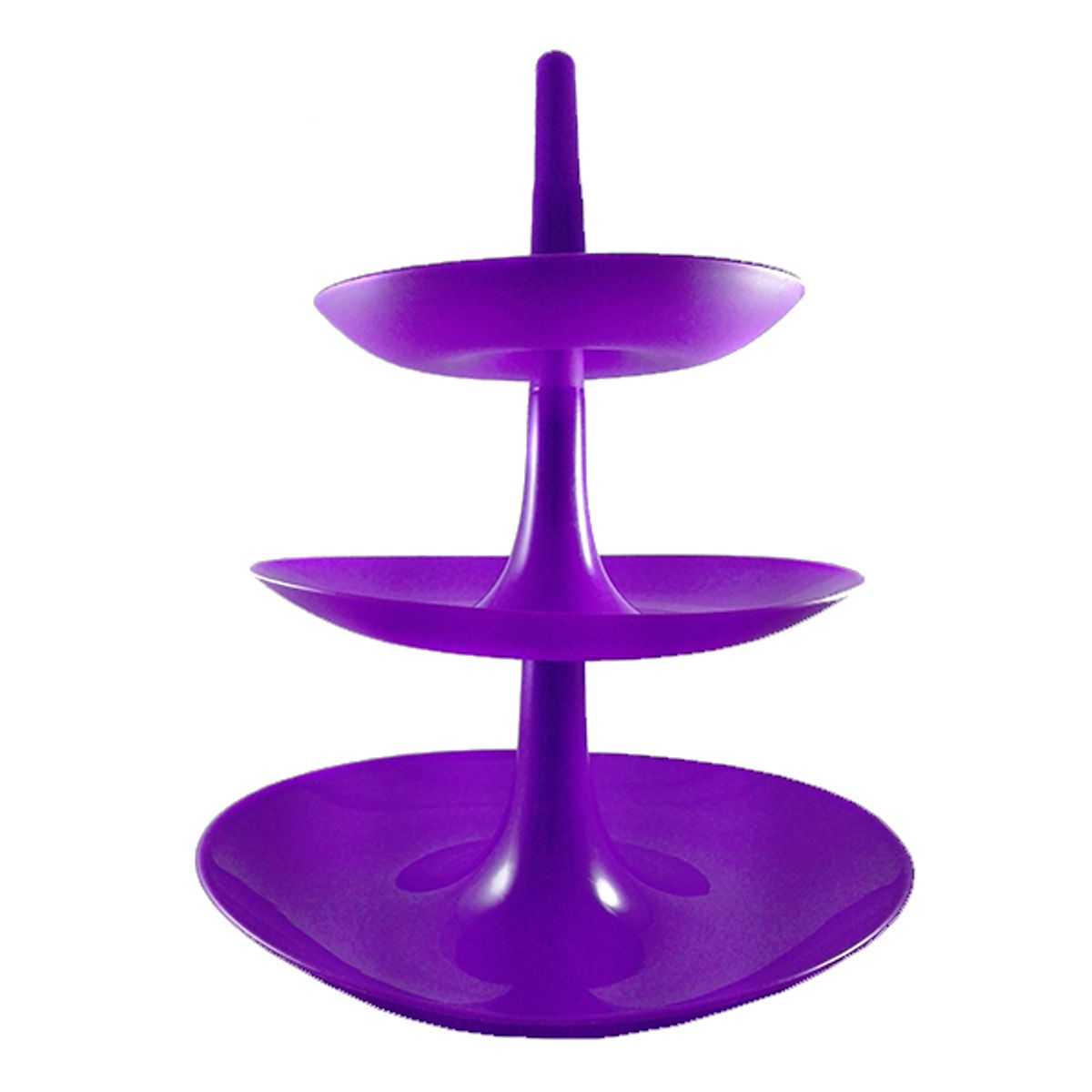 GENERICO - BANDEJA 3 PISO PLASTICO MORADO X1 UNI