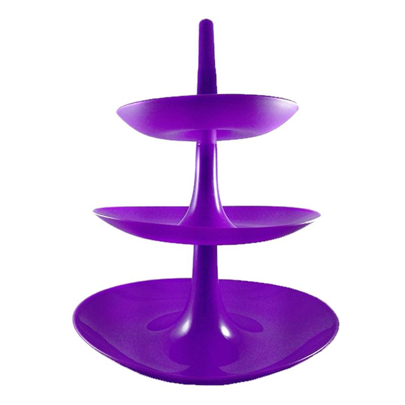 GENERICO - BANDEJA 3 PISO PLASTICO MORADO X1 UNI