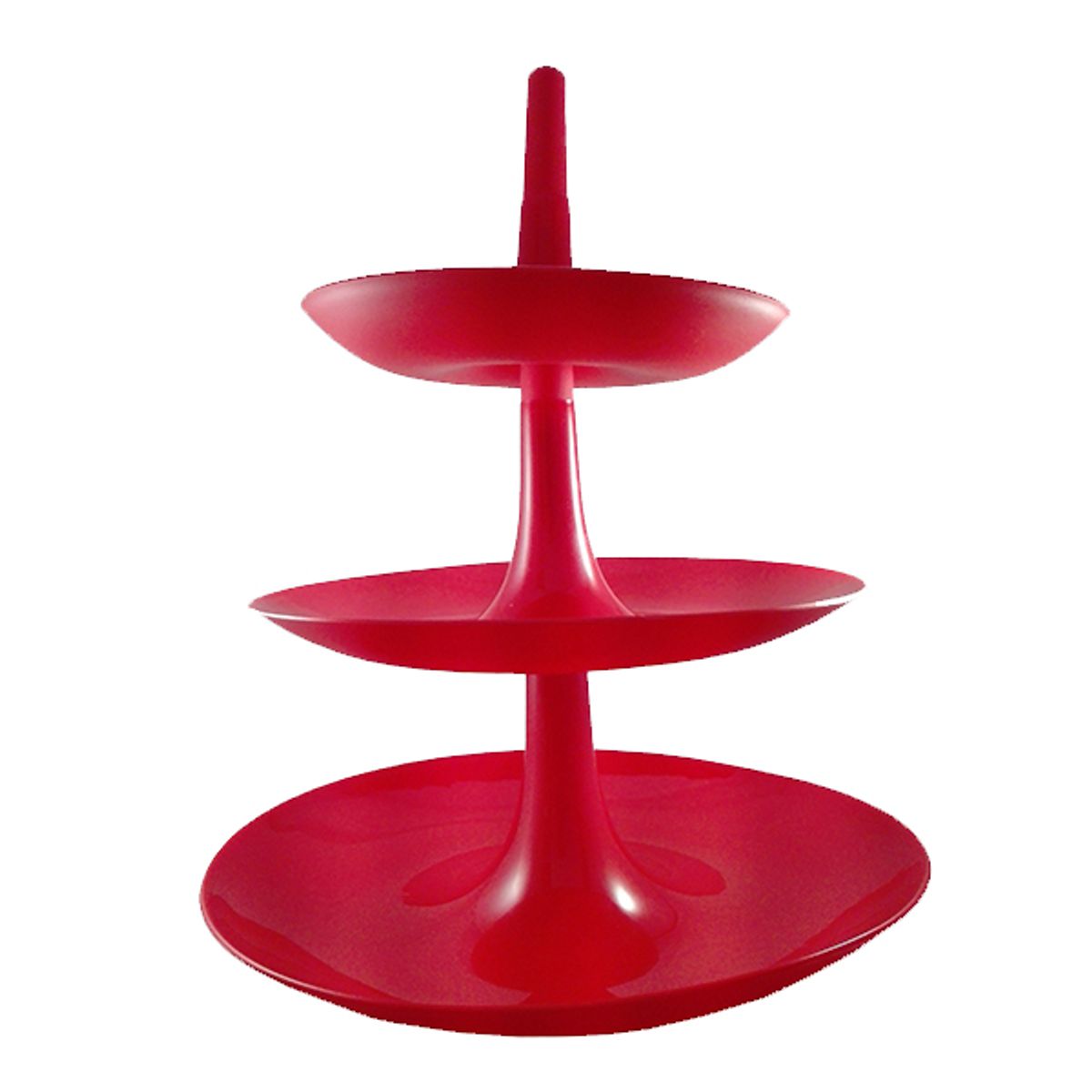 GENERICO - BANDEJA 3 PISO PLASTICO ROJO X1 UNI