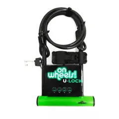 GENERICO - Candado Bici U-lock Onwheels Largo Piola Soporte 28 cm Verde