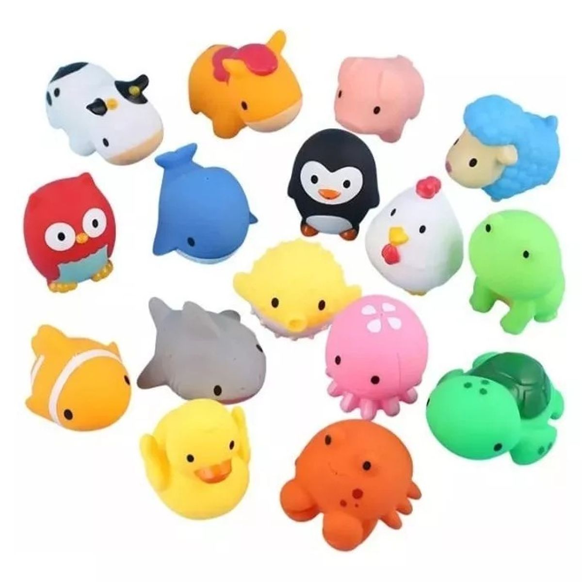 GENERICO - Pack 10 Unidades Juguetes De Baño Niño Flotan En El Agua