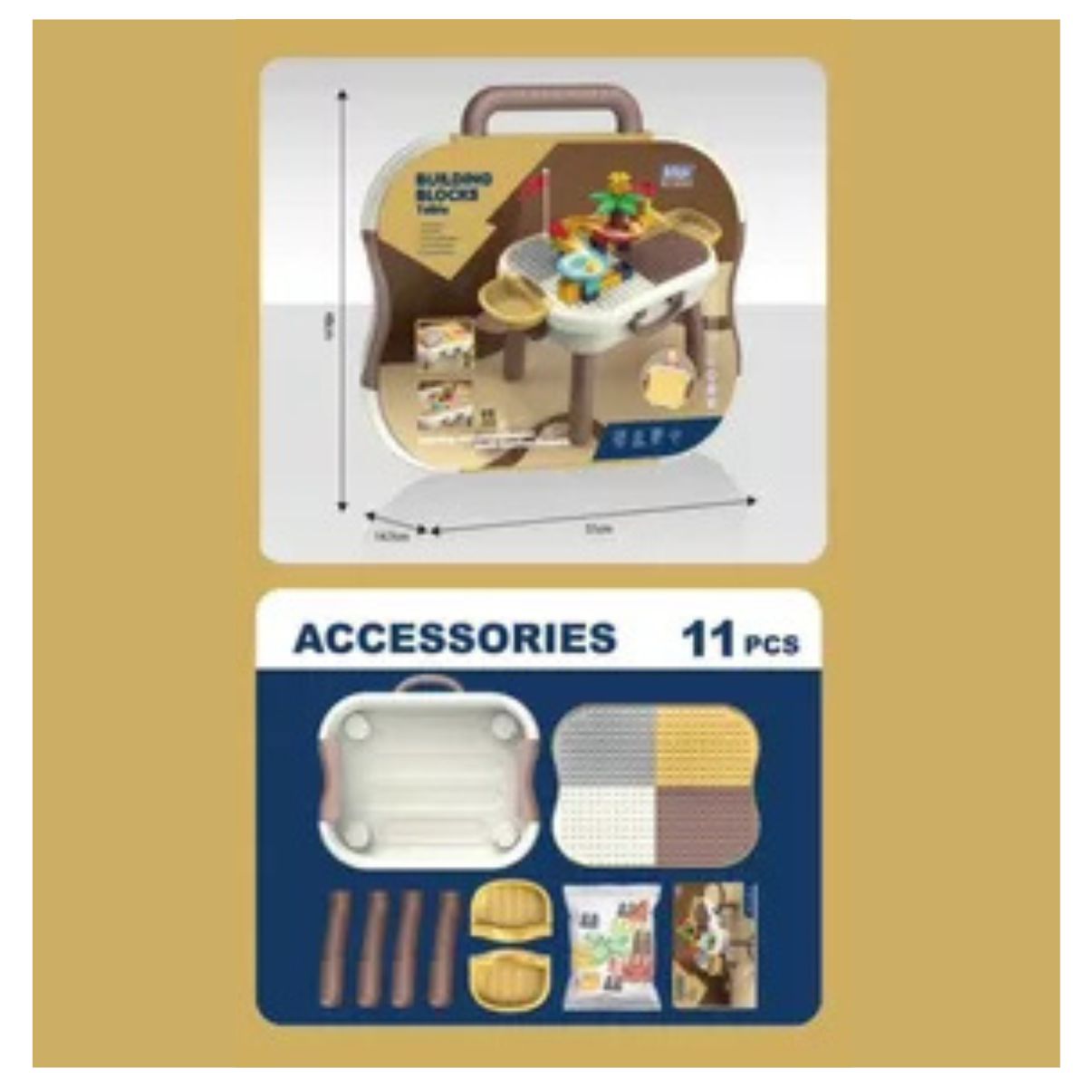 GENERICO - Mesa 2 en 1 para Niños Playa Portátil