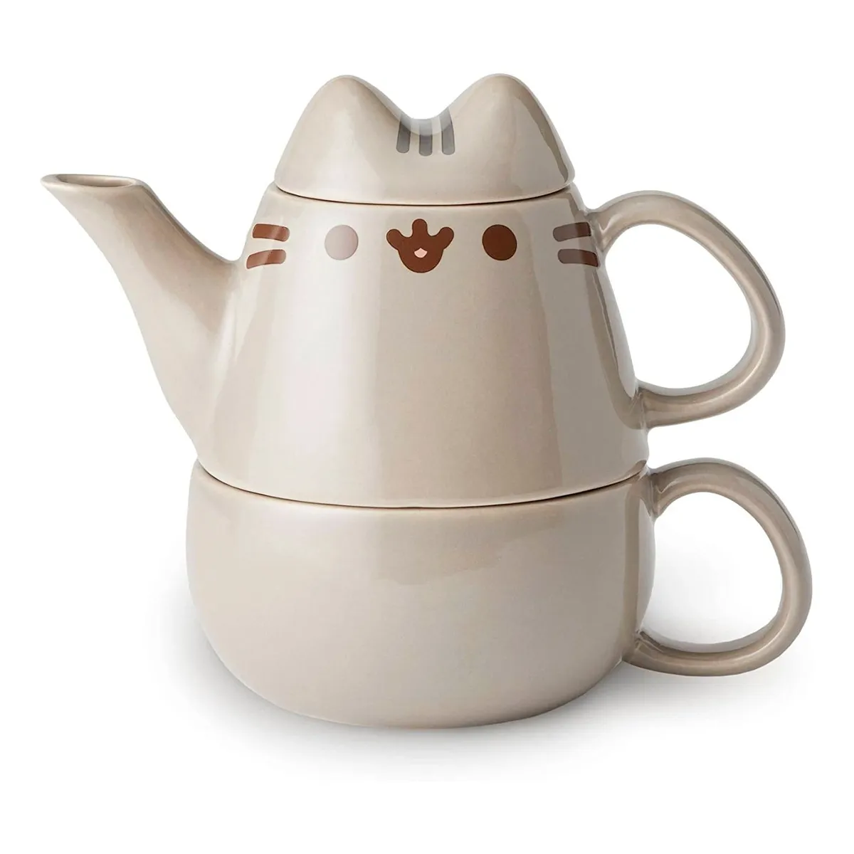 REGALITOLINDO CL - Tetera Pusheen Cat - Set 2 piezas