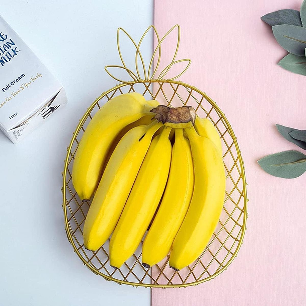 REGALITOLINDO CL - Frutero Metal Piña Dorado