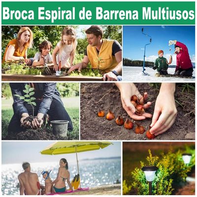 Imagen 2 del producto Broca Barreno Ahoyador Plantar Jardín Para Taladro 45 X 8 Cm