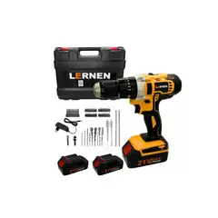 GENERICO - Taladro Inalámbrico Lernen Rotomartillo Percutor 2 Baterías 13 Mm