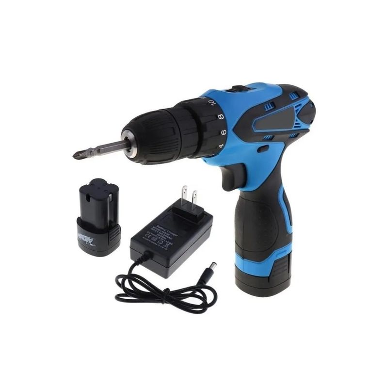 GENERICO - Taladro Desatornillador Inalámbrico 12 Volts Con 2 Baterías