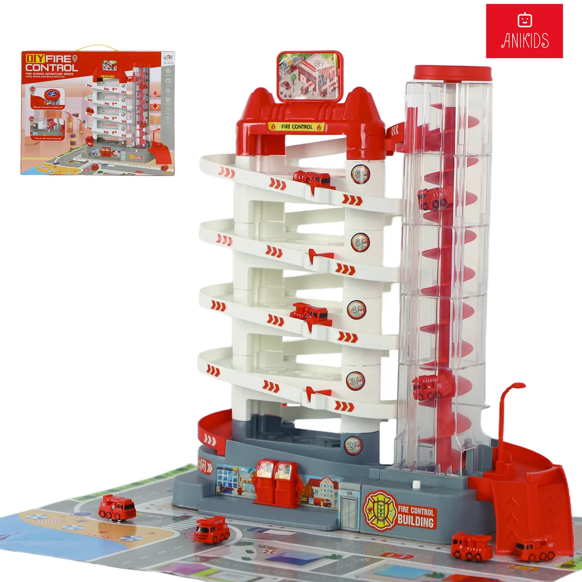 ANIKIDS - Pista De Autos Bighouse Electrica Juguete Niños Firecontrol