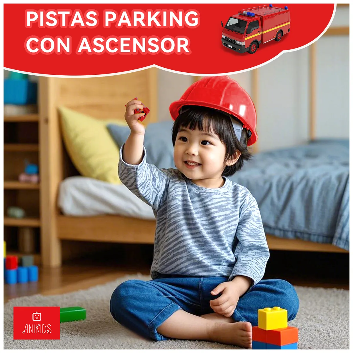 ANIKIDS - Pista De Autos Bighouse Electrica Juguete Niños Firecontrol