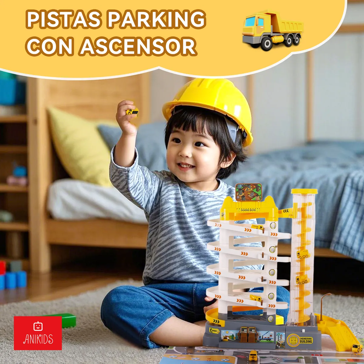 ANIKIDS - Pista De Autos Bighouse Electrica Juguete Niños Engineering