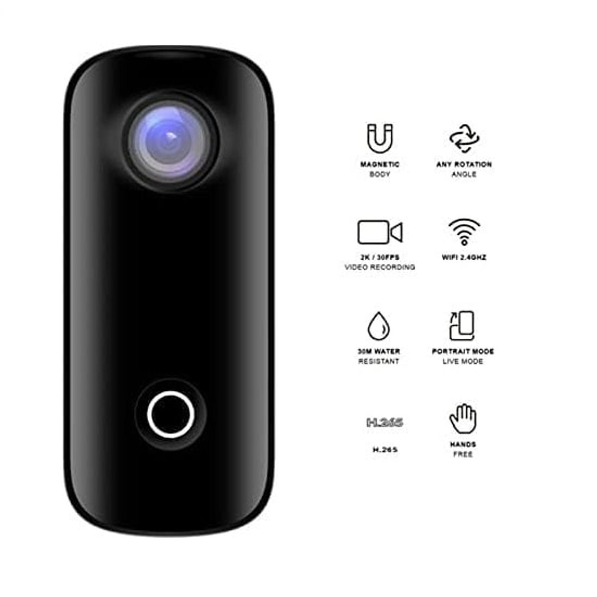 SJCAM - Cámara De Acción Sjcam C100+ 4k 30fps EIS Waterproof Negro