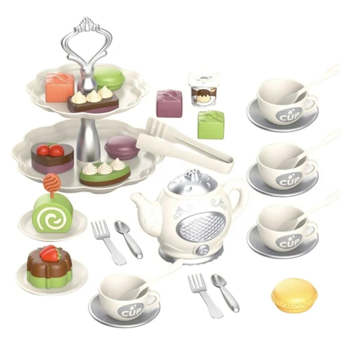 GENERICO - TAZAS DE JUGUETE SET DE TE, 3O ACCESORIOS PLASTICO