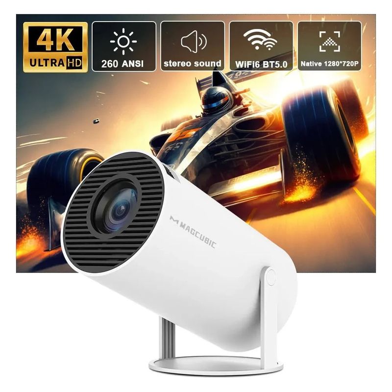 GENERICO - Proyector portátil HY300 Android 11 HD 4K Cine en casa