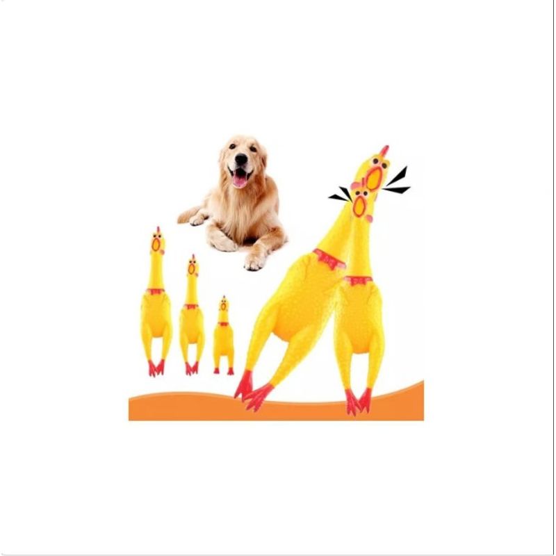 GENERICO - Pollo Juguete De Goma Con Sonido 30cm Para Perros Y Gatos