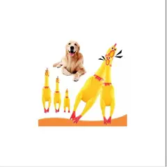 GENERICO - Pollo Juguete De Goma Con Sonido 30cm Para Perros Y Gatos