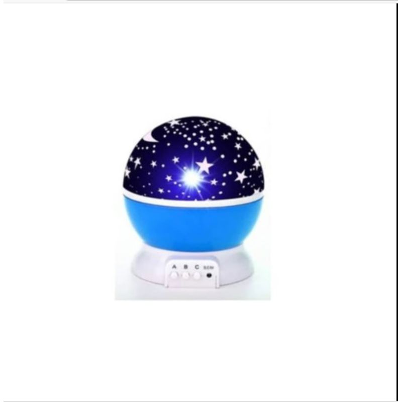 GENERICO - Lampara Espanta Cuco Proyector De Luna Y Estrella Azul