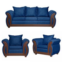 JUEGO DE LIVING 3-1-1 ISIDORA AZUL LINO