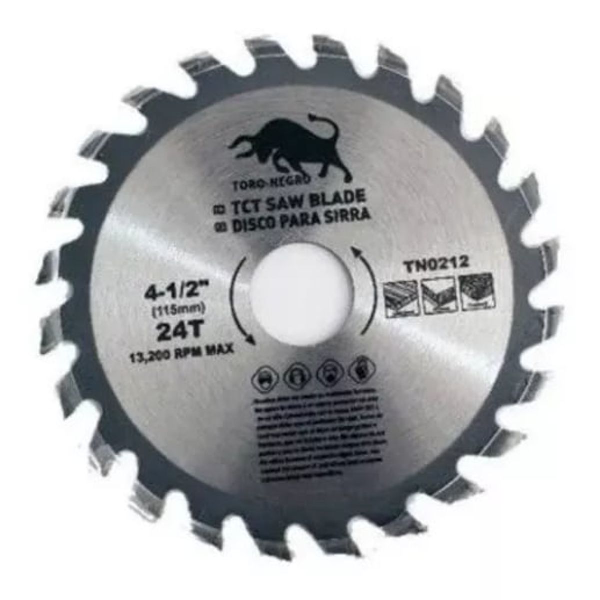 GENERICO - Disco Sierra Circular 115mm 4 1/2 Pulgada 24 Dientes 12500rpm