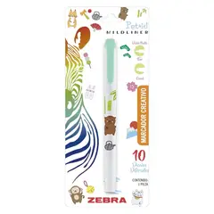 ZEBRA - Marcador Doble Punta Creativo Mildliner Pet It Verde