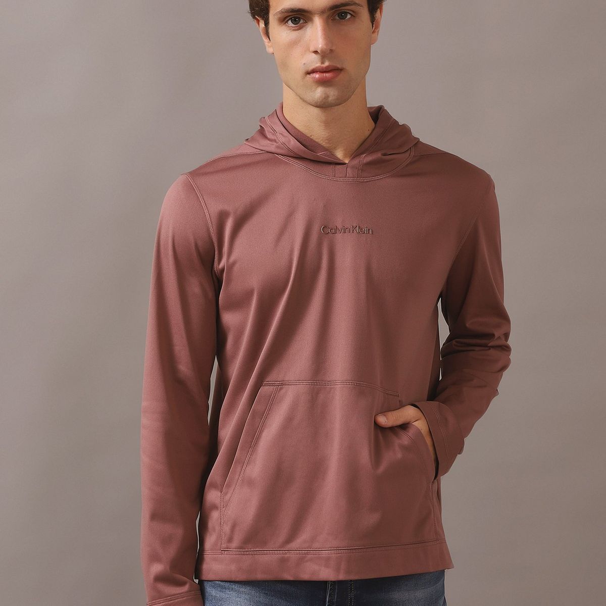 CALVIN KLEIN - Polerón con Gorro CK Sport Rosa Calvin Klein