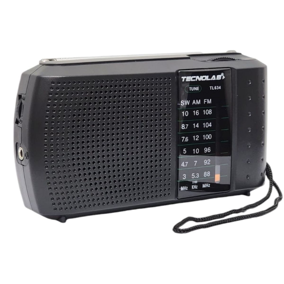 TECNOLAB - Radio Portátil de Bolsillo Tecnolab AMFMSW TL634