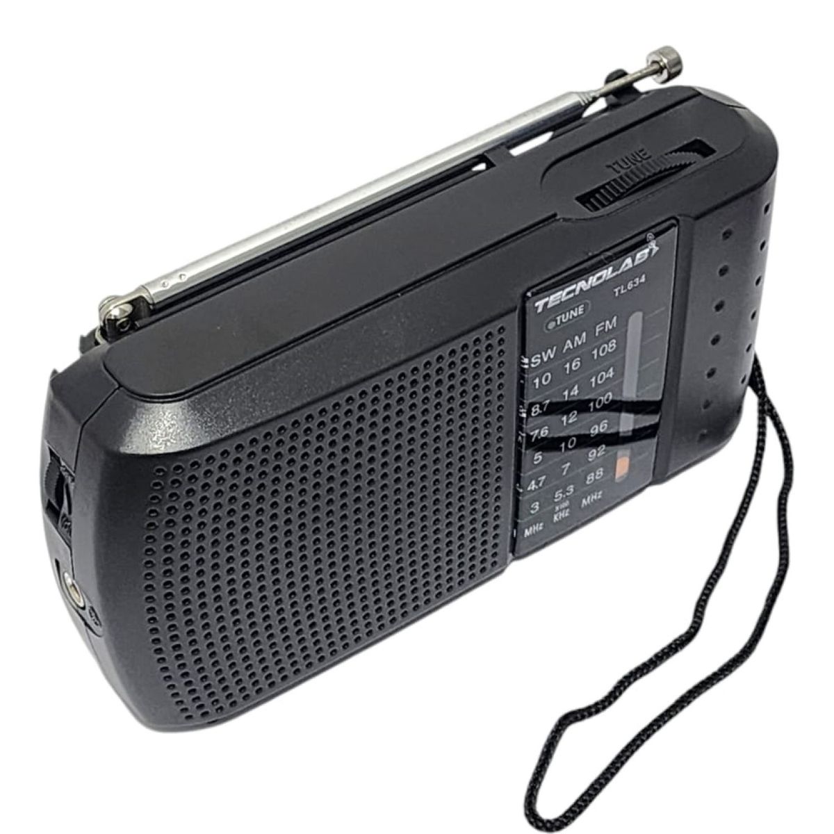 TECNOLAB - Radio Portátil de Bolsillo Tecnolab AMFMSW TL634