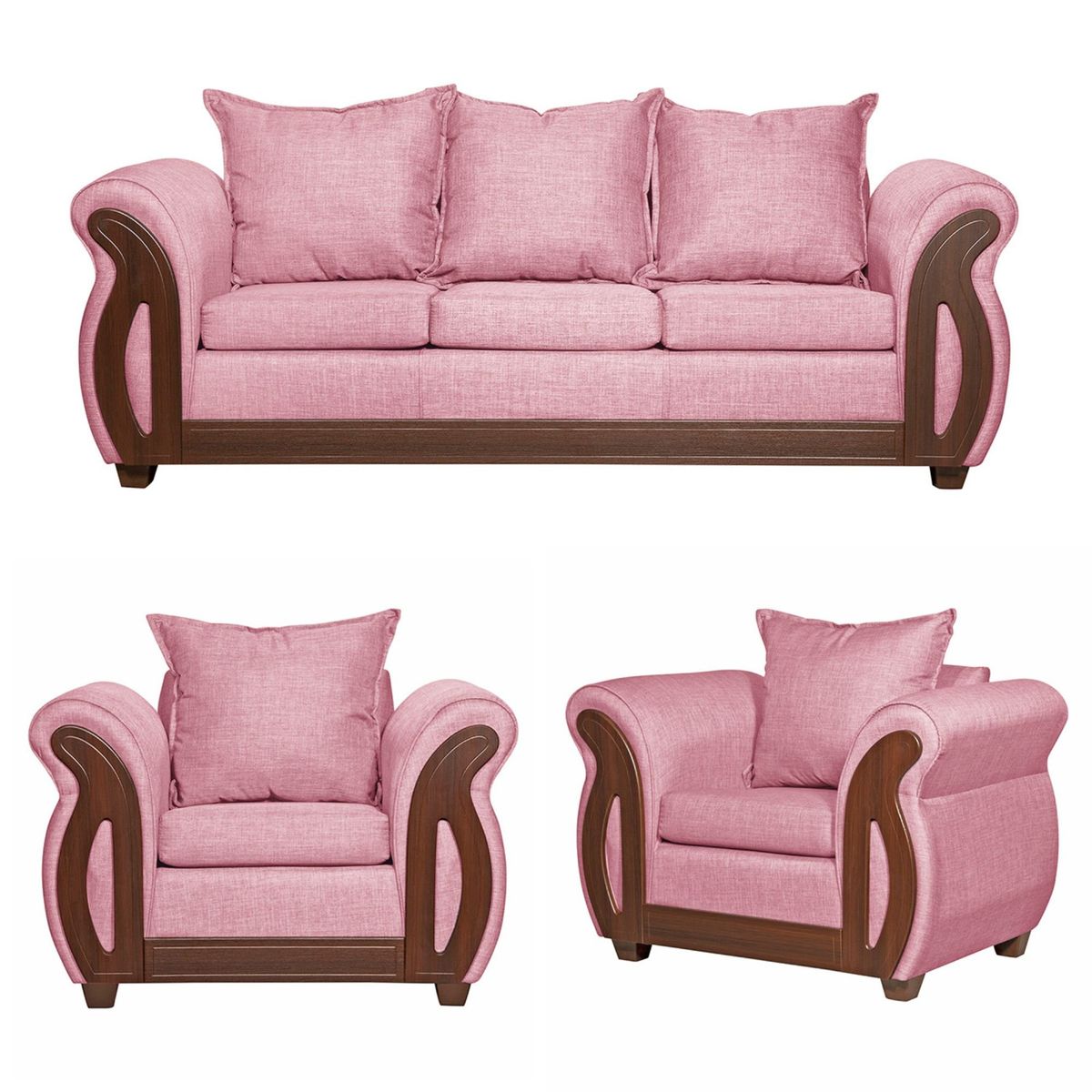 RUZAM MOBEL - LIVING 3-1-1 ISIDORA PALO ROSA LINO