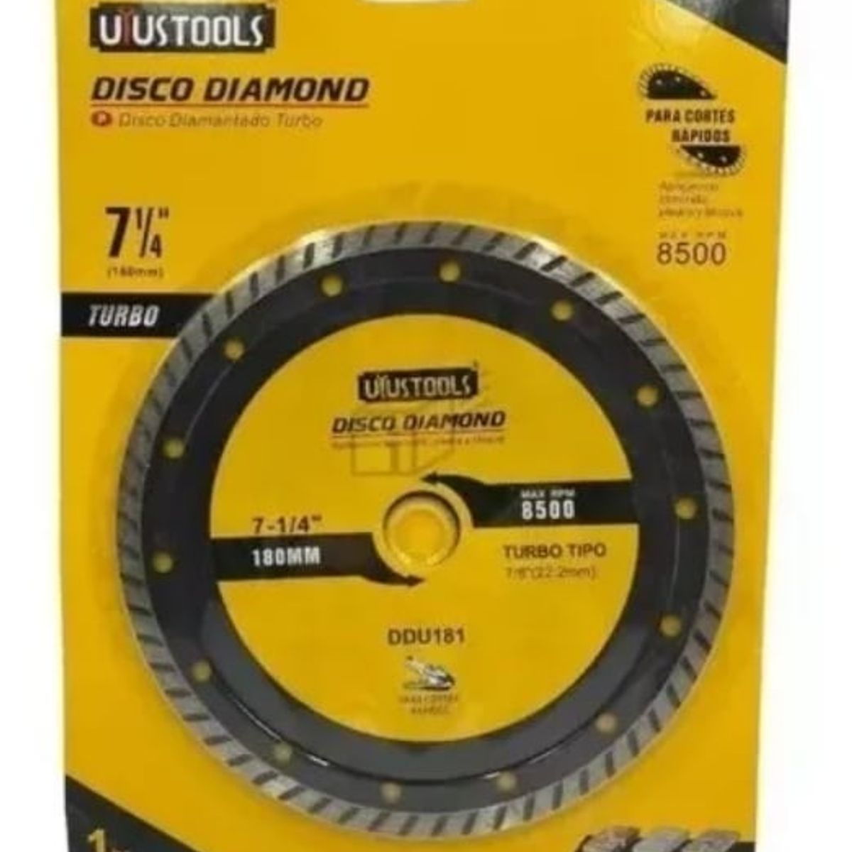 UYUSTOOL - Disco Diamantado Turbo 180mm para Concreto
