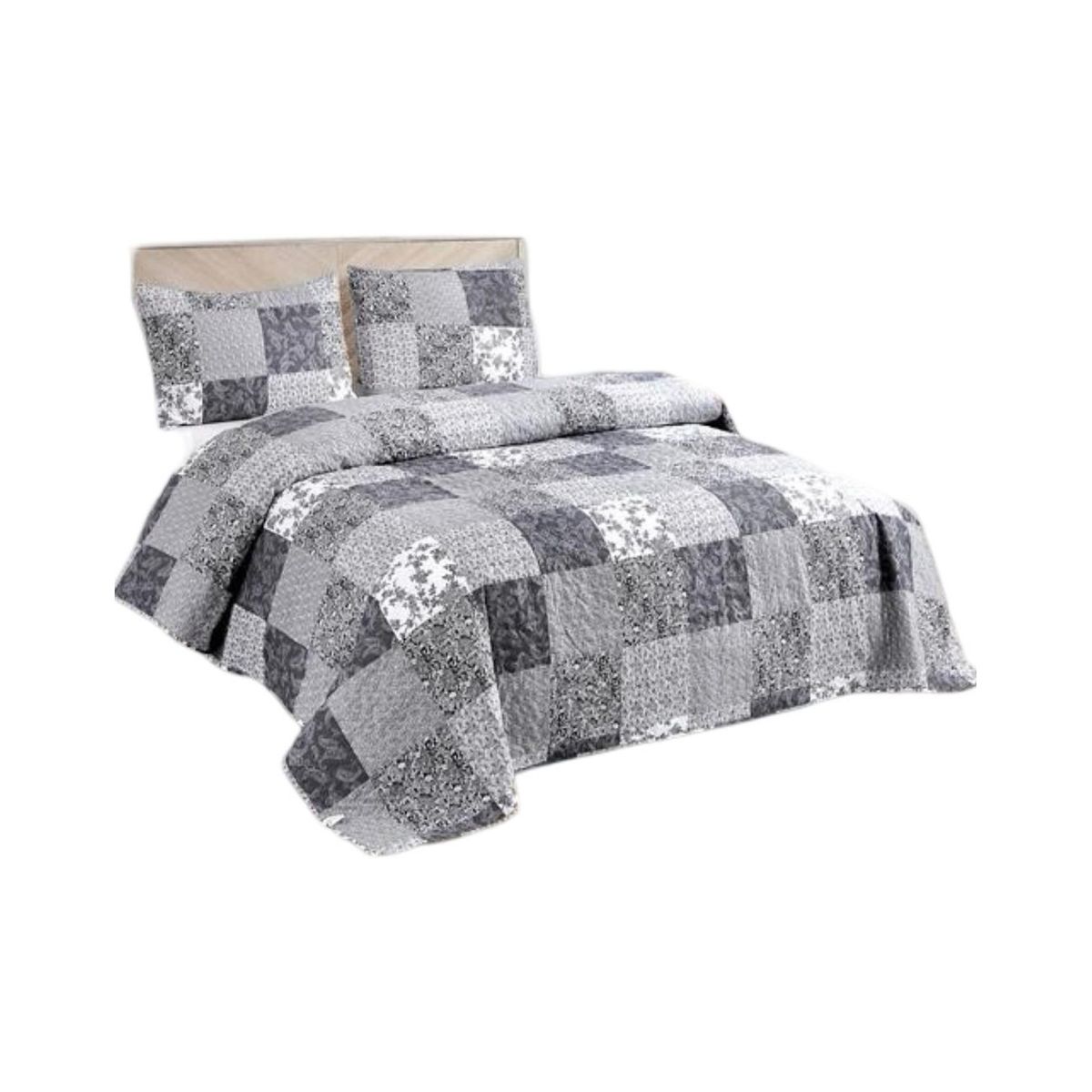 GENERICO - Cubrecama Quilt 2 Plazas+2 Fundas Verano Fresco 13n20