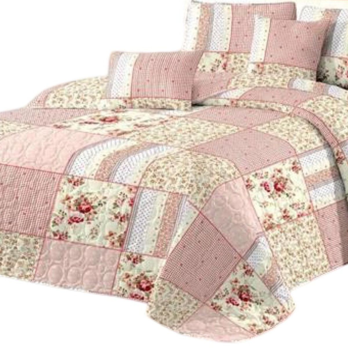 GENERICO - Cubrecama Quilt 2 Plazas+2 Fundas Verano Fresco 13n76