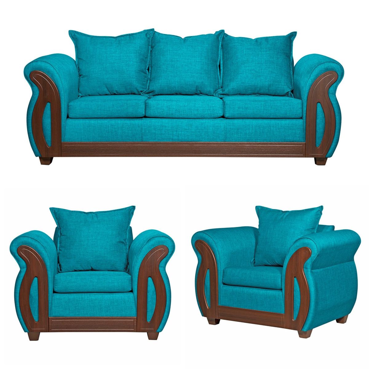 RUZAM MOBEL - LIVING 3-1-1 ISIDORA TURQUESA LINO