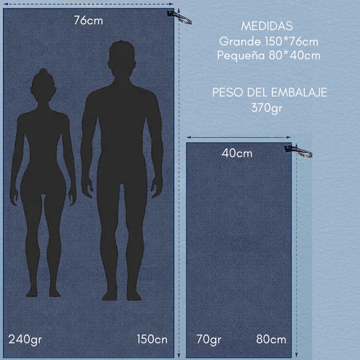 GENERICO - Toalla De Baño Viaje De Microfibra De Secado Rápido 2 Unida