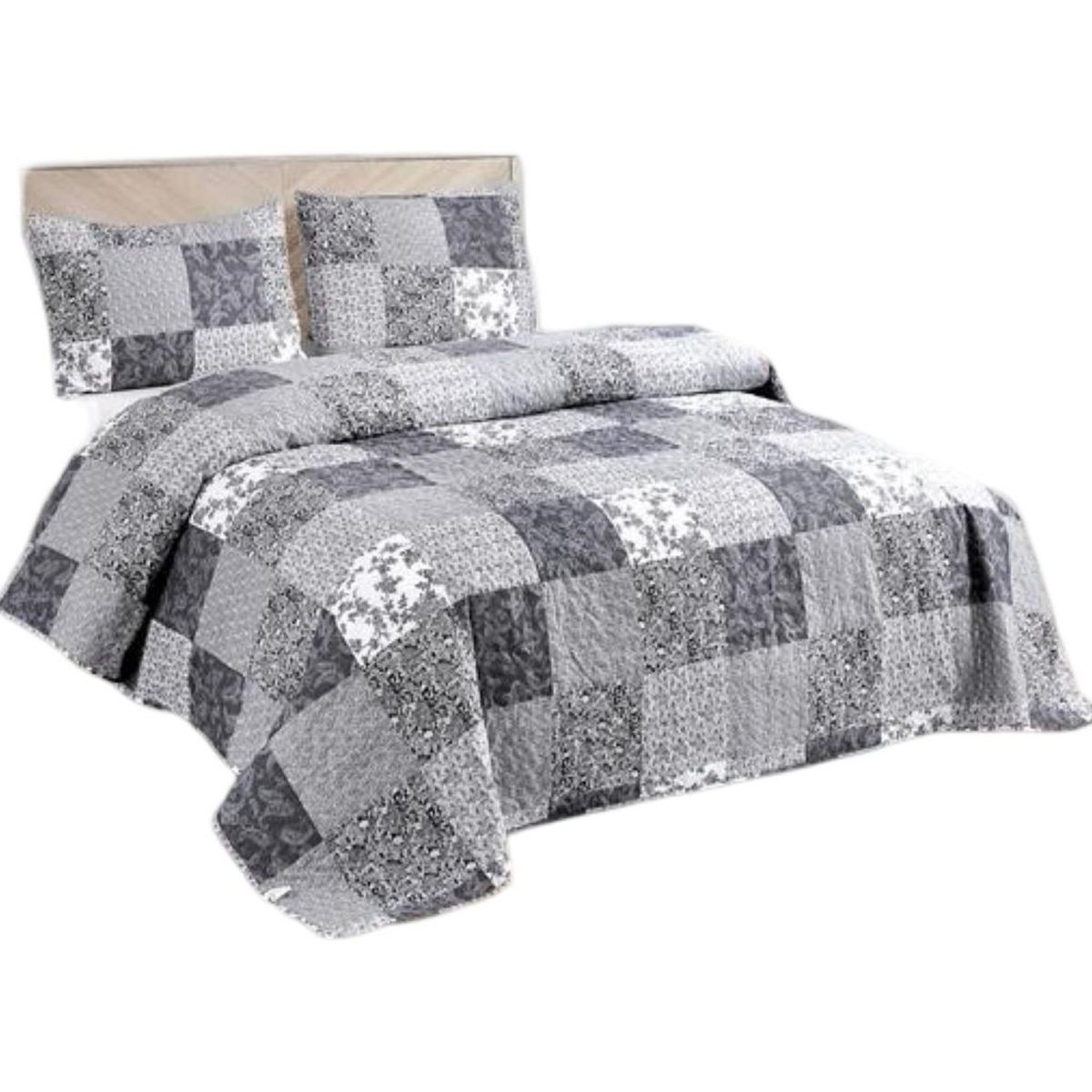 GENERICO - Cubrecama Quilt 2 Plazas+2 Fundas Verano Fresco 13n20
