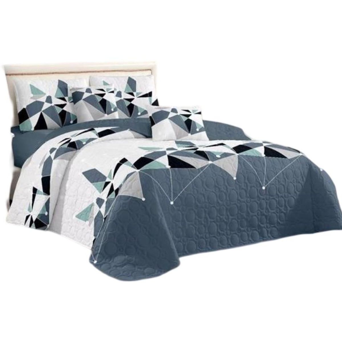 GENERICO - Cubrecama Quilt 2 Plazas+2 Fundas Verano Fresco 13n71