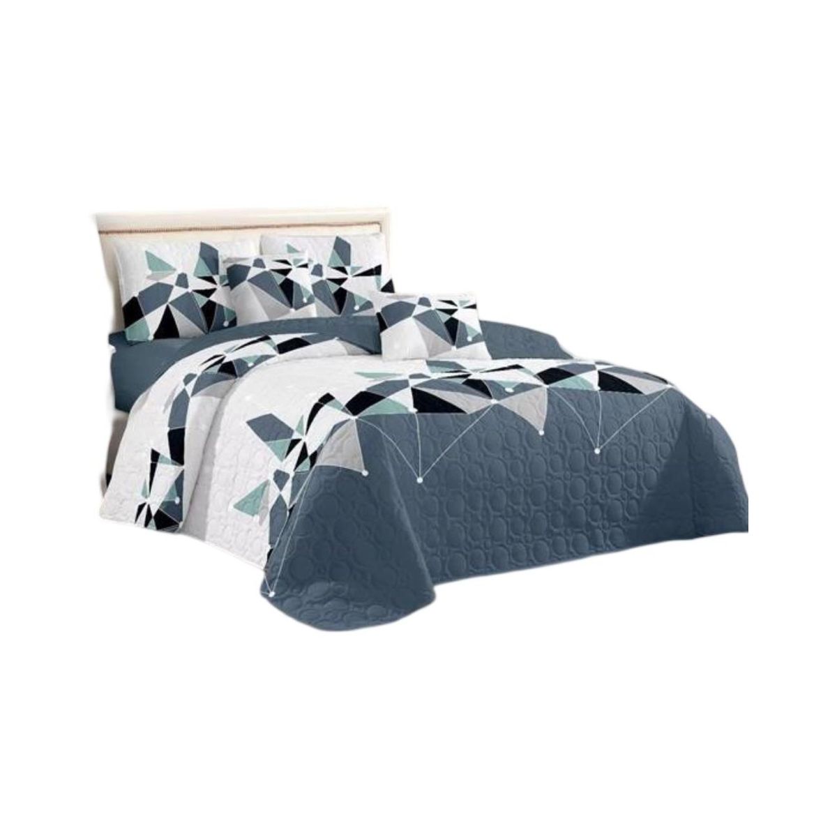 GENERICO - Cubrecama Quilt 2 Plazas+2 Fundas Verano Fresco 13n71