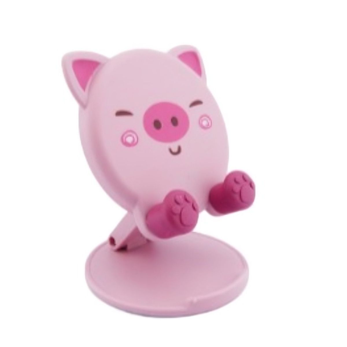 OEM - PORTA SMARTPHONE FIGURAS ANIMALES CERDO PARA SOBREMESA PARA NIÑOS