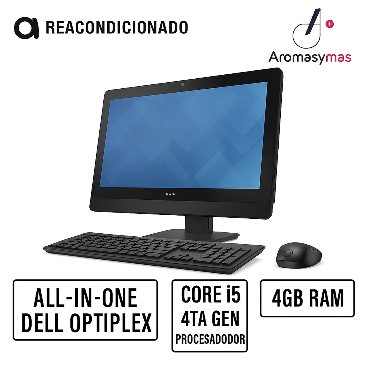 DELL - All in One Dell Optiplex - Core i5 4ta Gen - 4GB Ram - Reacondicionado