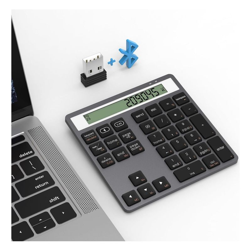 GENERICO - Teclado Numérico Inalámbrico Calculadora Bluetooth Portatil